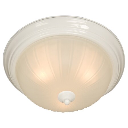 Maxim Two Light White Frosted Glass Bowl Flush Mount 5831FTWT